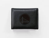 Rico Industries NBA  Golden State Warriors  Laser Engraved Faux Leather Trifold Wallet-1