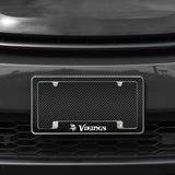 Rico Industries NFL  Minnesota Vikings Black 12" x 6" Chrome License Plate Frame-1