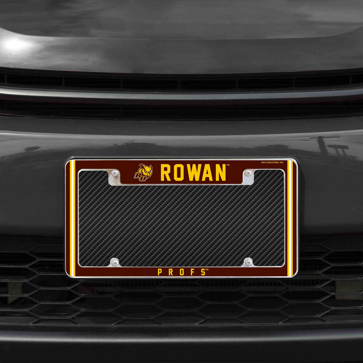 Rico Industries NCAA Rowan Profs 12" x 6" Chrome License Plate Frame-1