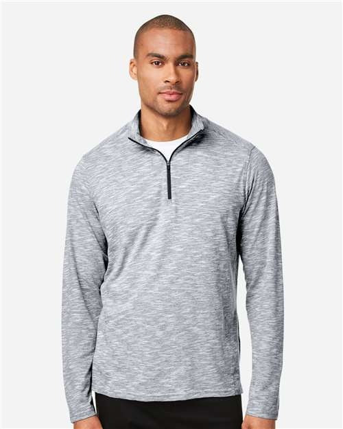North End Men's Eclipse Jacquard Quarter-Zip Pullover-3