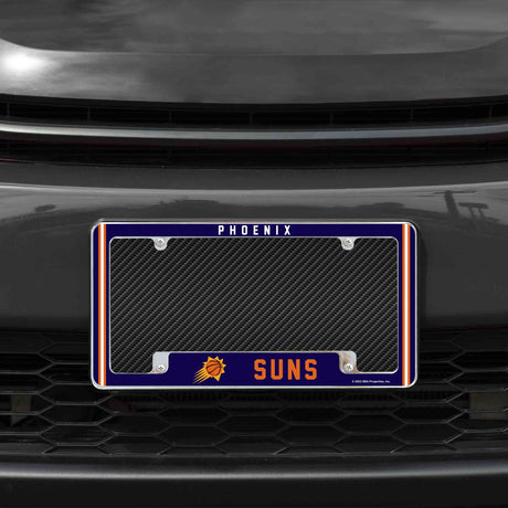 Rico Industries NBA  Phoenix Suns Classic 12" x 6" Chrome License Plate Frame-1