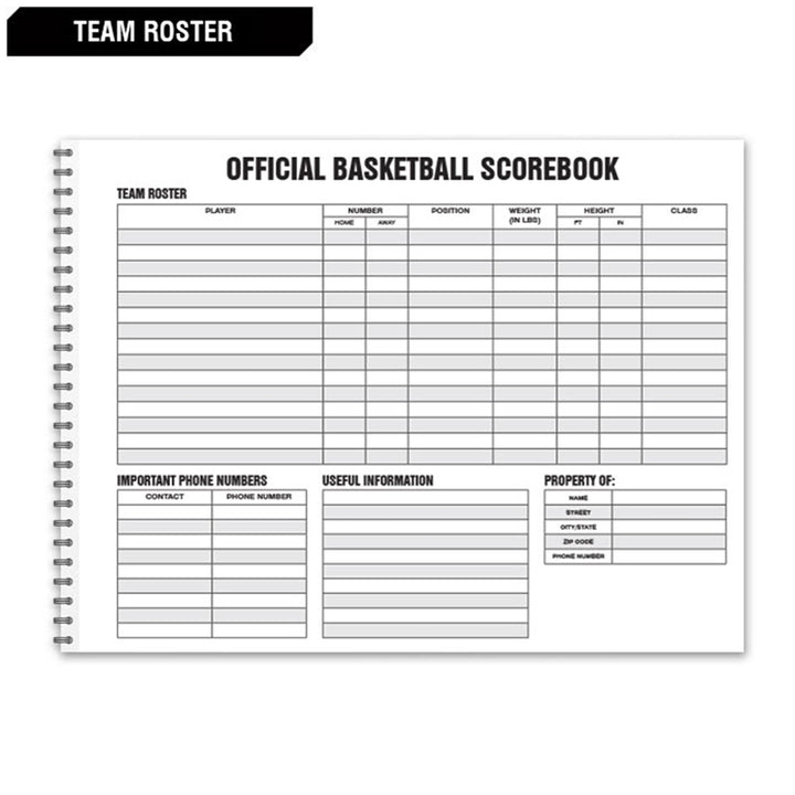 Champro Basketball Scorebook