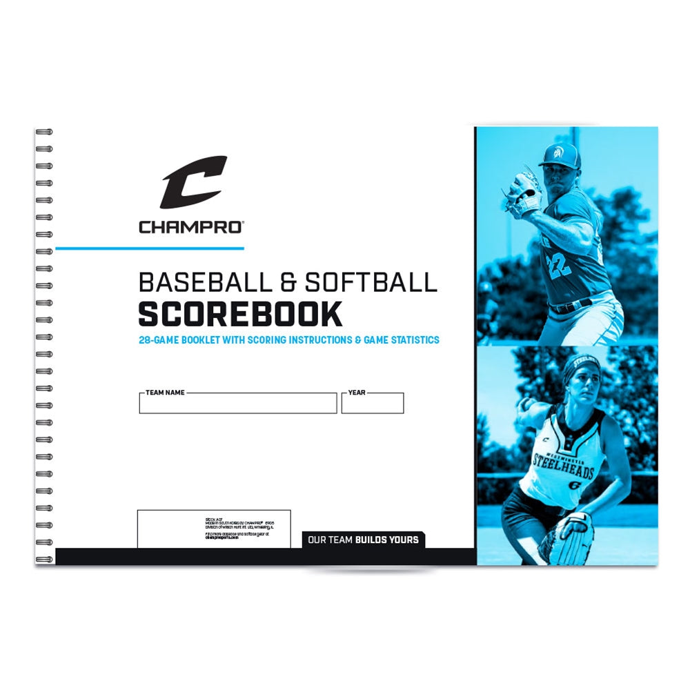 Champro 28 Game Baseball & Softball Scorebook Baseball Accessories All