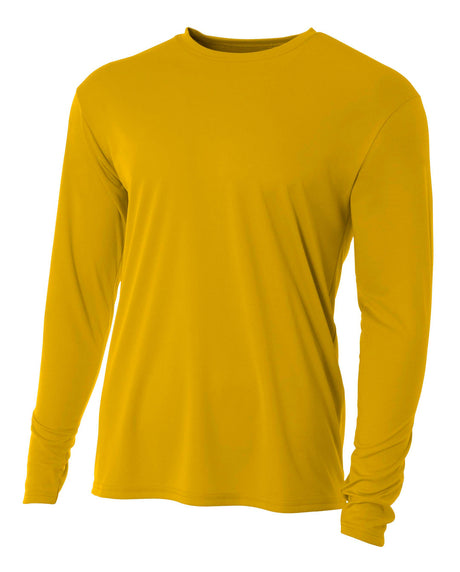 A4 Men's Cooling Performance Long Sleeve Crew Mens Apparel Shirts & Tops
