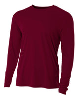 A4 Men's Cooling Performance Long Sleeve Crew Mens Apparel Shirts & Tops