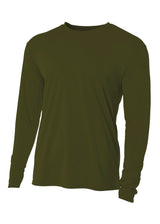 A4 Men's Cooling Performance Long Sleeve Crew Mens Apparel Shirts & Tops