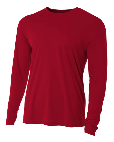 A4 Men's Cooling Performance Long Sleeve Crew Mens Apparel Shirts & Tops