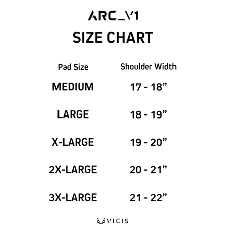 Vicis Arc_V1 Elite Skill Shoulder Pads w/ Attached Back Plate Football Shoulder Pads Adult