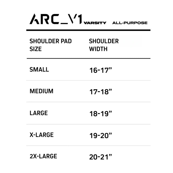Vicis Arc_V1 Adult All Purpose Shoulder Pads Football Shoulder Pads Adult