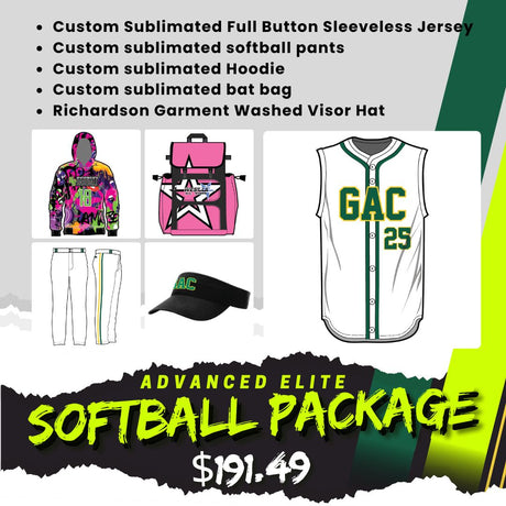 League Outfitters Custom "Elite" Sublimated Advanced Softball Package Team Softball Jerseys