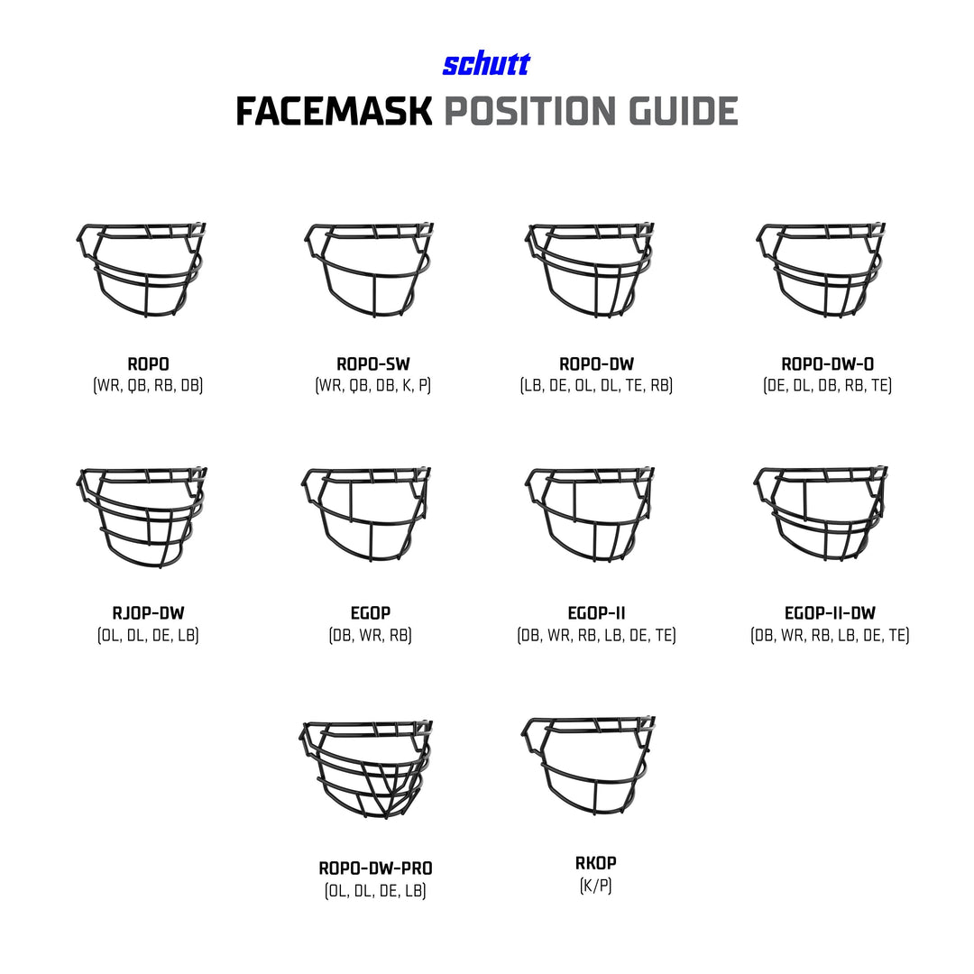 Schutt F7 ROPO-SW Carbon Steel Facemask Schutt