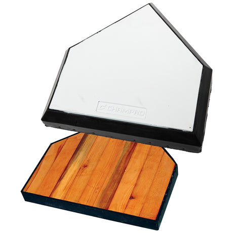 Champro In-Ground Home Plate with Solid Wood Bottom Baseball Field Equipment All