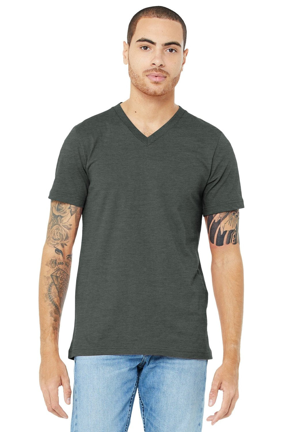 BELLA + CANVAS Men's Jersey Short Sleeve V-Neck Tee BC3005 - Plus 2/2 Mens Apparel Shirts & Tops
