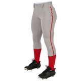 Champro Girl's Tournament Low Rise Softball Pant with Piping