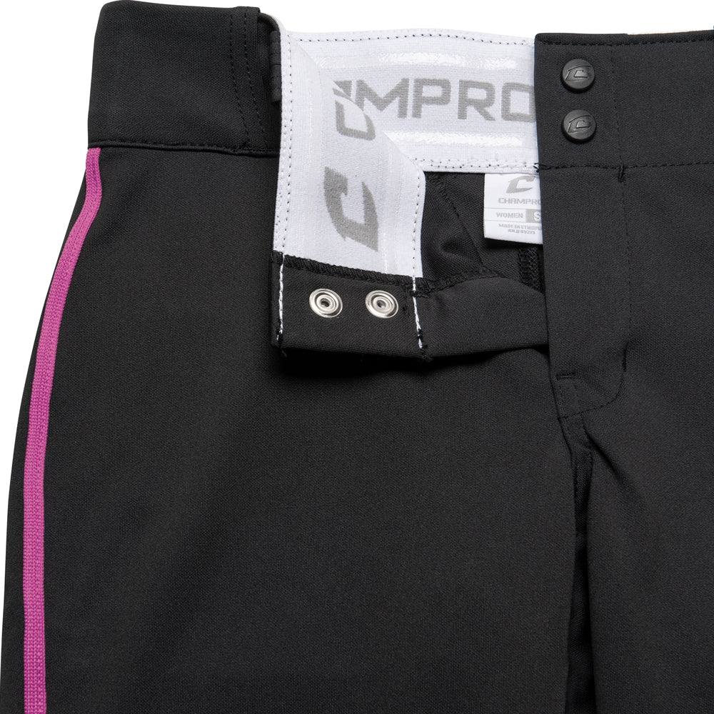 Champro Women's Tournament Low Rise Softball Pant with Piping