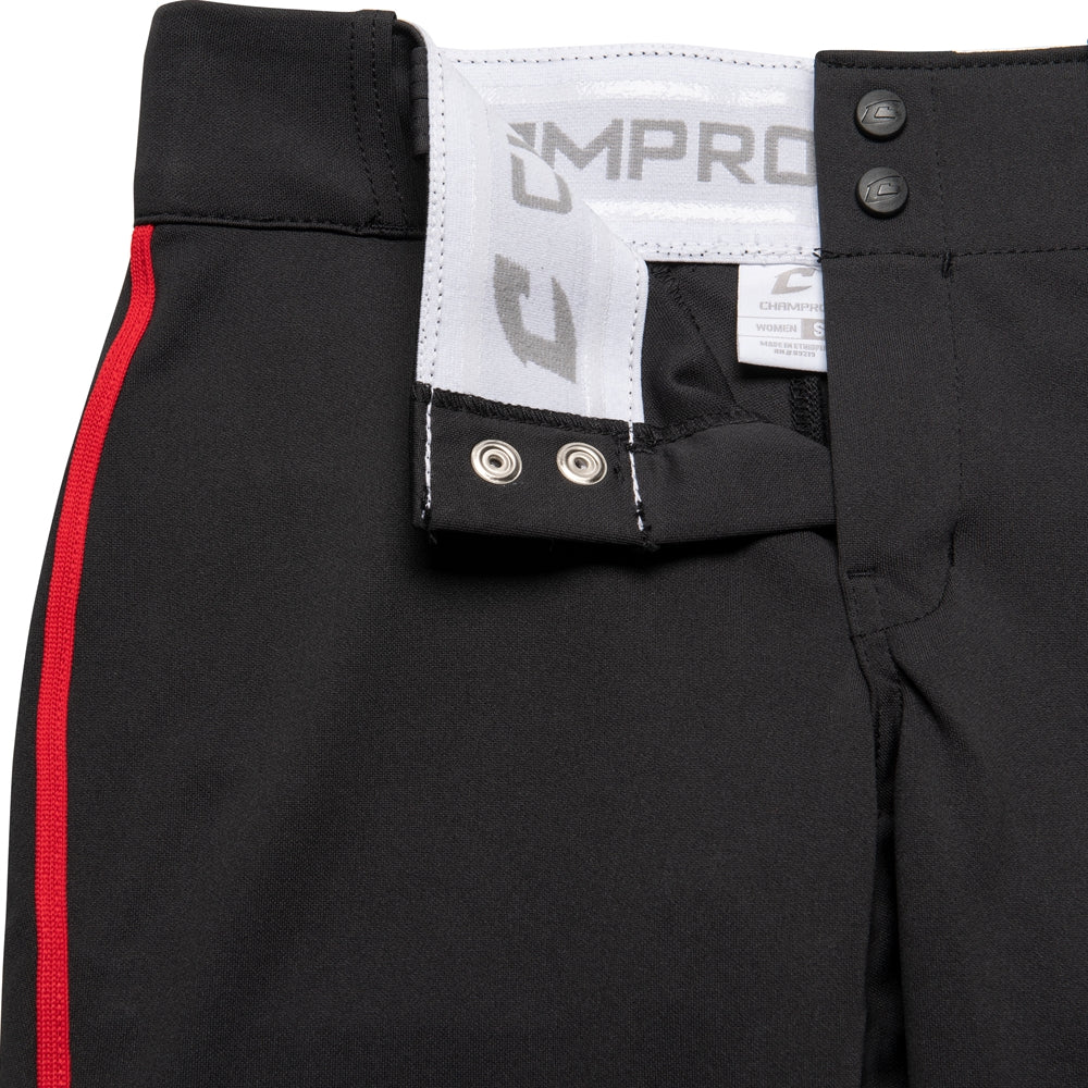 Champro Women's Tournament Low Rise Softball Pant with Piping
