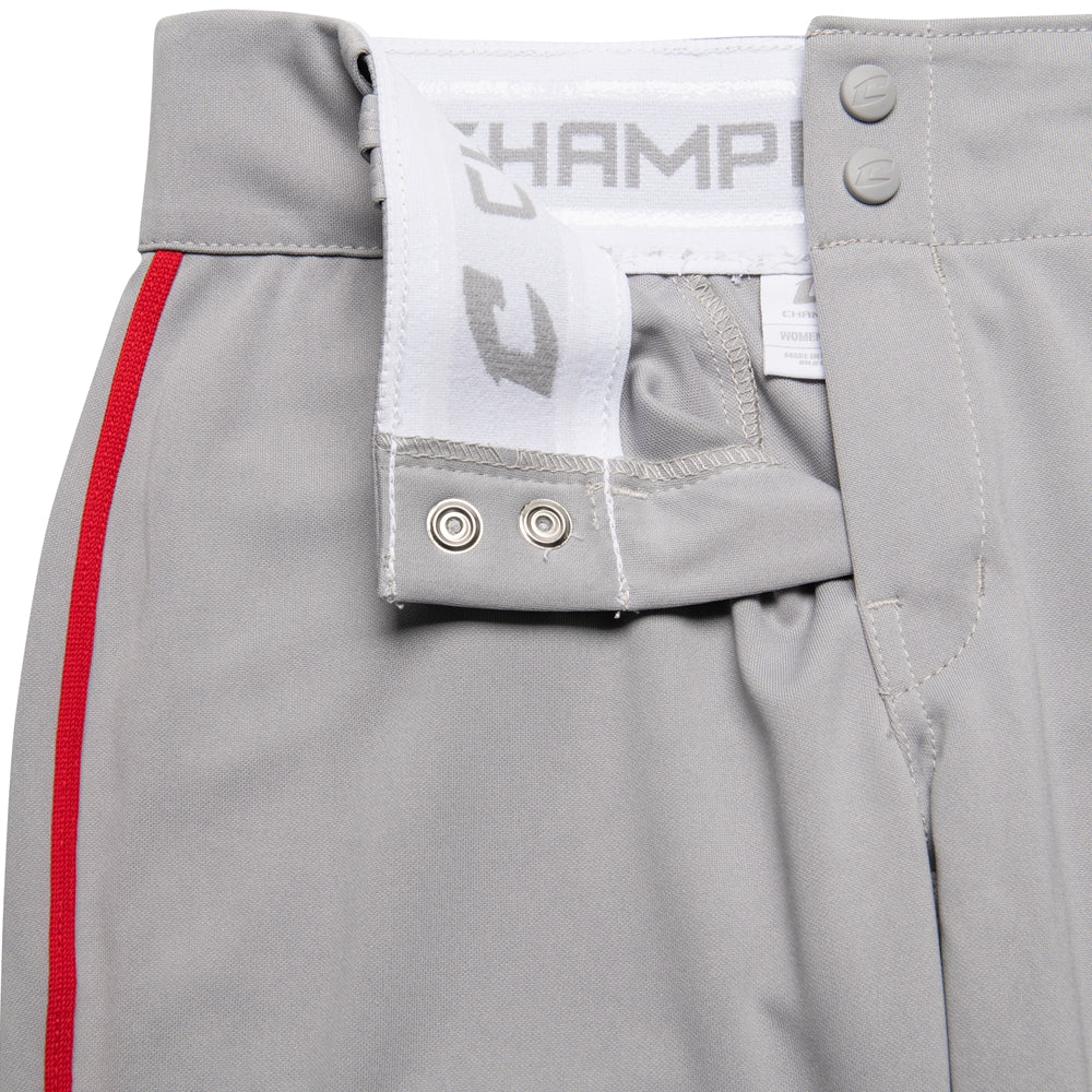 Champro Girl's Tournament Low Rise Softball Pant with Piping