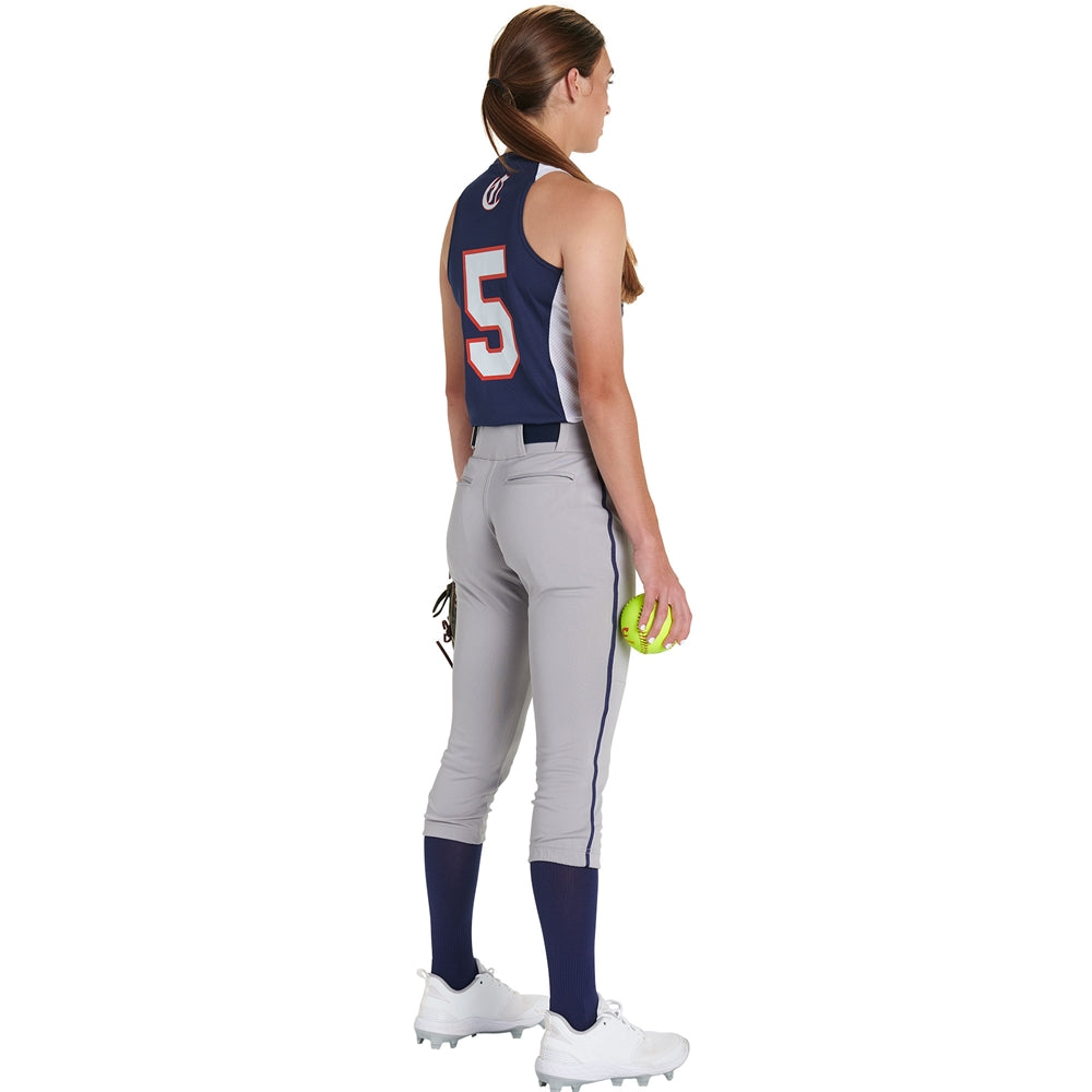 Champro Women's Tournament Low Rise Softball Pant with Piping