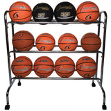 Champion Sports 12 Ball Powder-Coated Ball Cart