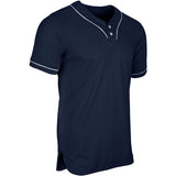 Champro Men's Heater Two Button Piped Baseball Jersey Baseball Jerseys Adult