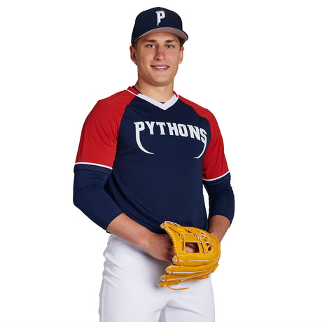 Champro Men's Square Up V-Neck Baseball Jersey