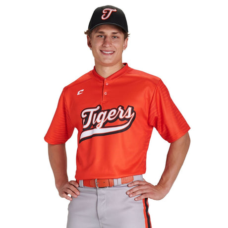 Custom Two Button Short Sleeve Team Baseball Jerseys