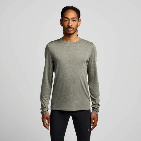 Saucony Men's Peregrine Merino Long Sleeve SAM800362 Mens Apparel Shirts & Tops