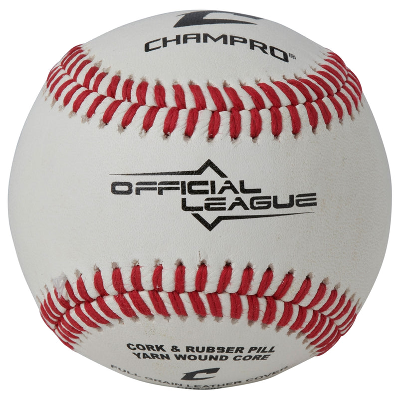 Champro Official League Full Grain Leather Baseballs - 6 Pack