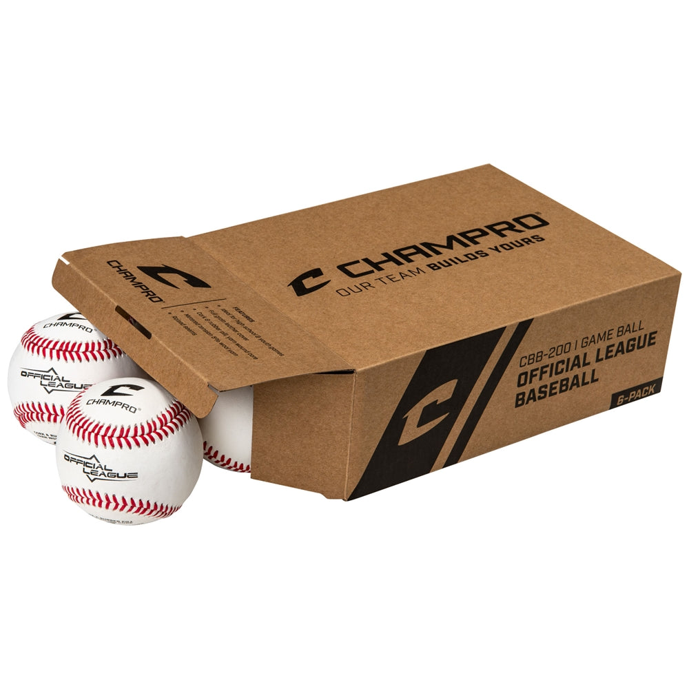Champro Official League Full Grain Leather Baseballs - 6 Pack