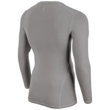 Back view of a gray Champro Youth Lightning 2.0 compression long sleeve jersey