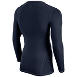 Back view of navy Champro Youth Lightning 2.0 compression long sleeve jersey