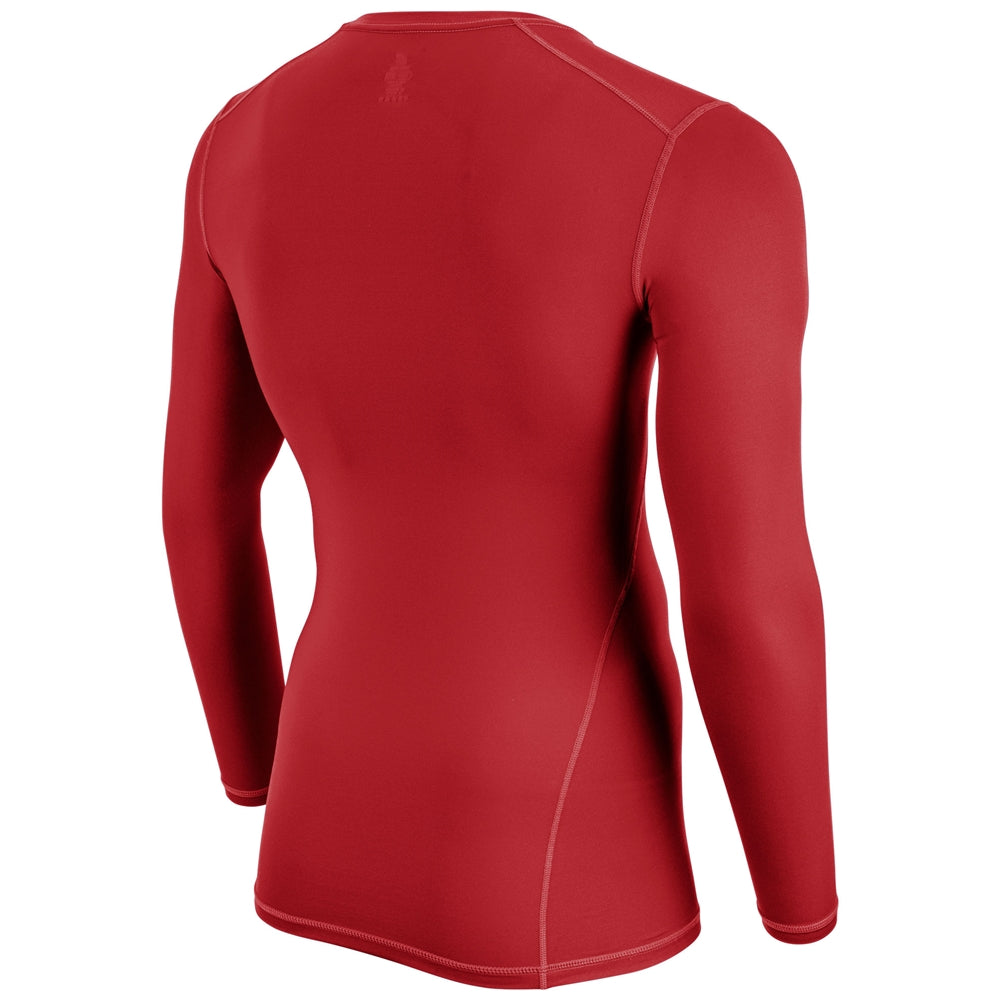 Red Champro Youth Lightning 2.0 compression long sleeve jersey back view