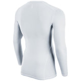 Back view of white Champro Youth Lightning 2.0 compression long sleeve jersey