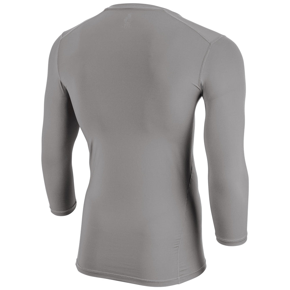 Back view of gray Champro Youth Lightning 2.0 compression 3/4 sleeve jersey