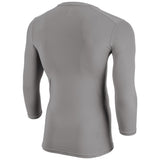 Back view of gray Champro Youth Lightning 2.0 compression 3/4 sleeve jersey