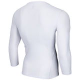 Back view of white Champro Lightning 2.0 compression long sleeve shirt
