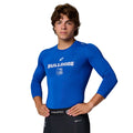 Blue Champro Lightning 2.0 compression shirt with Bulldogs logo on a male model
