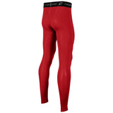 Red Champro Youth Lightning 2.0 compression full length tights with black waistband