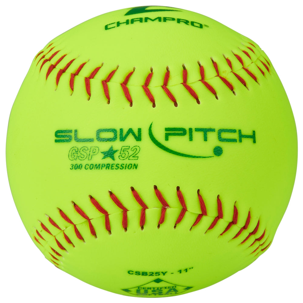 Champro One Dozen ASA/USA 11" Slow Pitch Durahide Cover Softballs Softball Softballs All