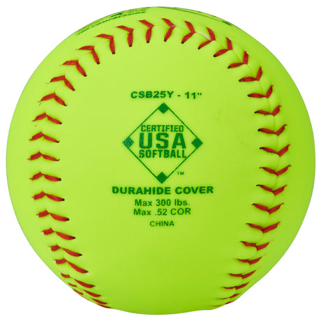 Champro One Dozen ASA/USA 11" Slow Pitch Durahide Cover Softballs Softball Softballs All