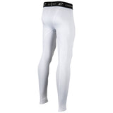 Champro Youth Cold Weather 2.0 compression tights in white with a black elastic waistband.
