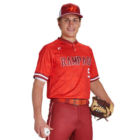 Custom Two Button Fitted Short Sleeve Jersey Team Baseball Jerseys