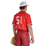 Custom Two Button Fitted Short Sleeve Jersey Team Baseball Jerseys