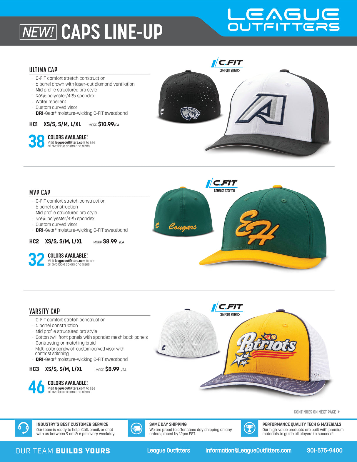Caps Line-Up League Outfitters