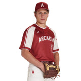 Custom Two Button Pro Neck Short Sleeve Loose Jersey Team Baseball Jerseys