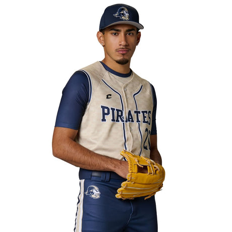 Custom Full Button Sleeveless Loose Jersey Team Baseball Jerseys