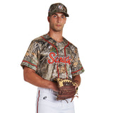 Custom Realtree Patter Full Button Jersey Team Baseball Jerseys