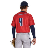 Custom Single Ply Reversible Crew Neck Short Sleeve Jersey Team Baseball Jerseys