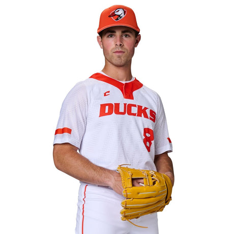 Custom Two Button Pro Neck Fitted Jersey with Mesh Short Sleeve Team Baseball Jerseys