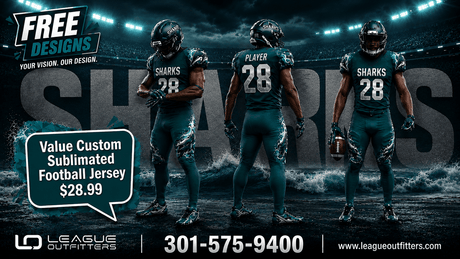 League Outfitters Value Custom Sublimated Football Jersey